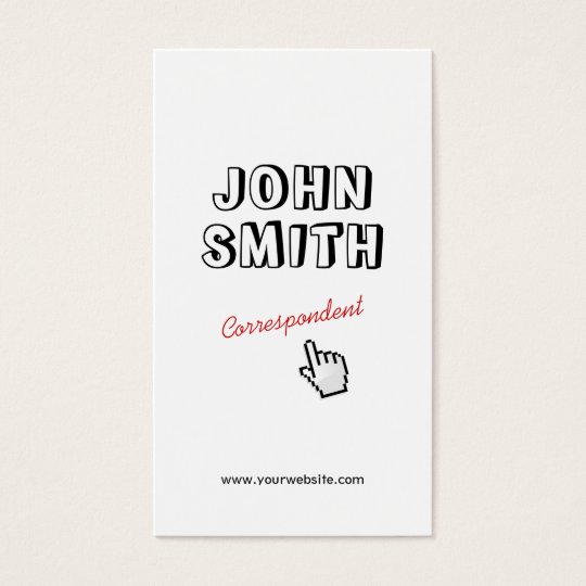 Click! Outline Text Correspondent Business Card