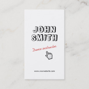 Click! Outline Text Dance Business Card