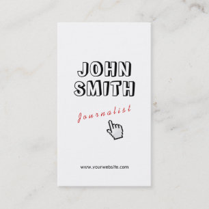 Click! Outline Text Journalist Business Card