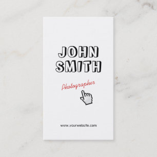 Click! Outline Text Photographer Business Card