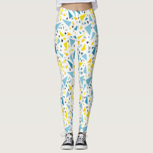 Click to favourite design  Yellow and blue triangl Leggings
