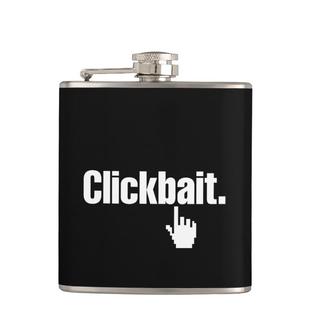 Clickbait. Hip Flask (Front)