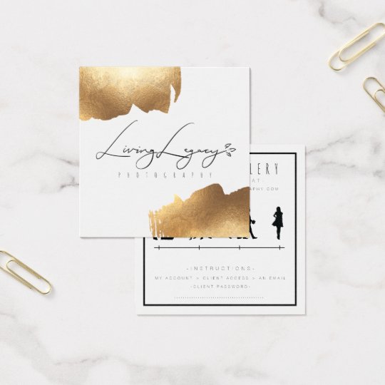 CLIENT ACCESS CARD | Gold Brush Minimalist