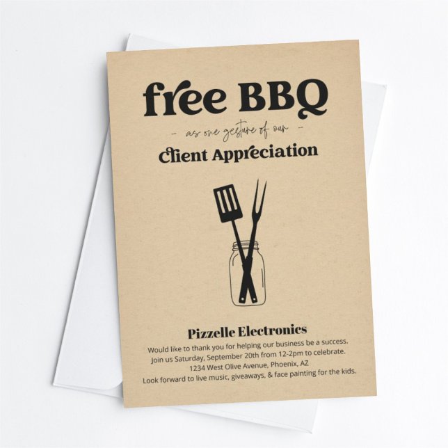 Client Appreciation Business BBQ Party Invitation (Creator Uploaded)