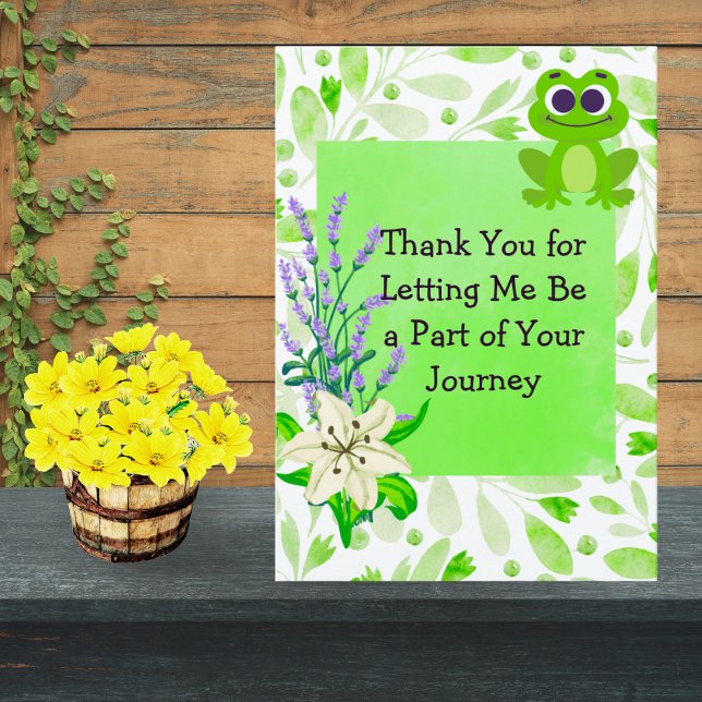 Client Appreciation Note – Green Pastel Floral Thank You Card (Creator Uploaded)