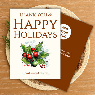 Client Holiday Greeting Card   Add Your Logo