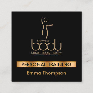 Client Own Your Body Square Business Card