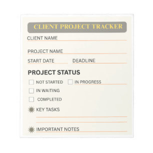 Client Project Tracker Notepad