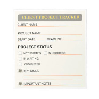 Client Project Tracker Notepad