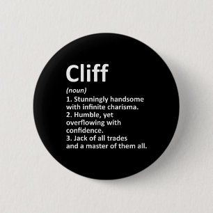 Cliff Definition Personalized Name Funny Birthday  6 Cm Round Badge