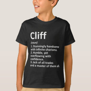 Cliff Definition Personalized Name Funny Birthday  T-Shirt