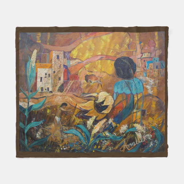 Cliff Dwellers Fleece Blanket (Front (Horizontal))