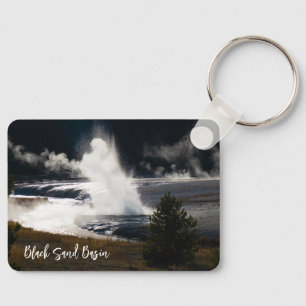 Cliff Geyser Eruption Black Sand Basin Yellowstone Key Ring