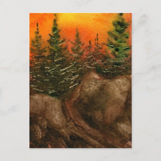 "Cliff Hanger #11" Country Roads Postcard (Front)