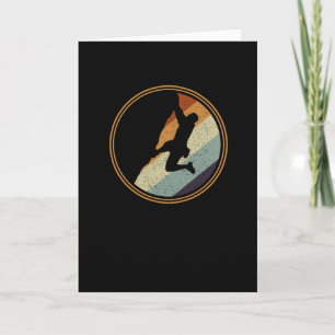 Cliff Hanging Boulder Bouldering Mountain Climber Card