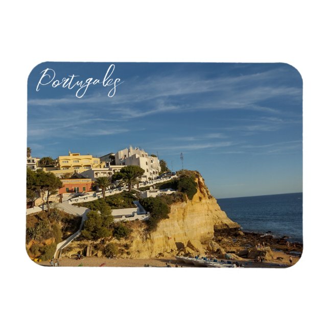 Cliff in Portugal landscape Carvoeiro  Magnet (Horizontal)