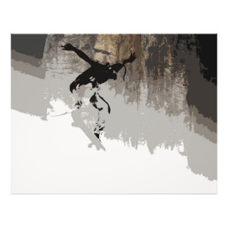 Cliff Jumping- Skateboarder  Photo Print