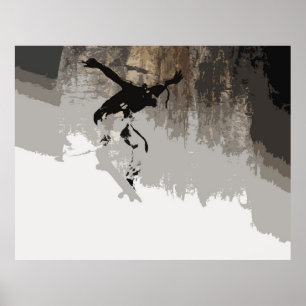 Cliff Jumping- Skateboarder  Poster