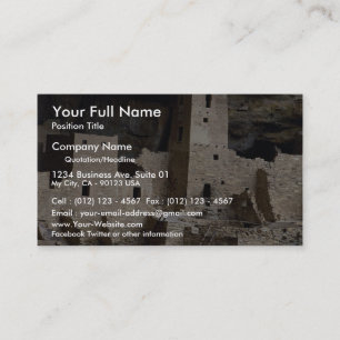 Cliff Palace, Mesa Verde, Colorado, USA Business Card