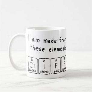Cliff periodic table name mug
