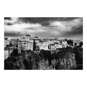Cliff side view of Ronda in Spain Photo Print