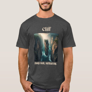 Cliff Steep Rock Geography Charcoal Heather T-Shirt
