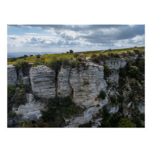 Cliff top picnic site Paphos, Cyprus Poster