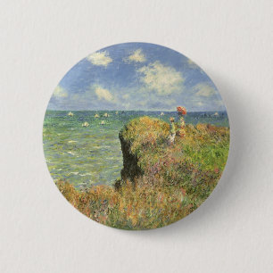 Cliff Walk at Pourville by Claude Monet 6 Cm Round Badge