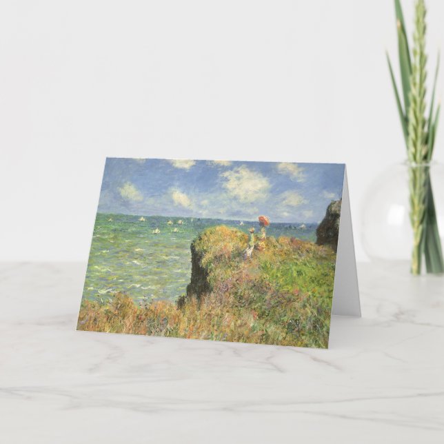 Cliff Walk at Pourville by Claude Monet Card (Front)