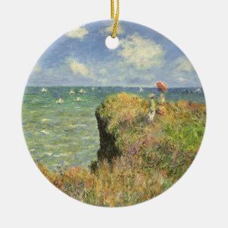 Cliff Walk at Pourville by Claude Monet Ceramic Tree Decoration