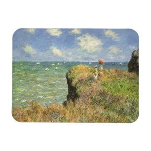 Cliff Walk at Pourville by Claude Monet Magnet