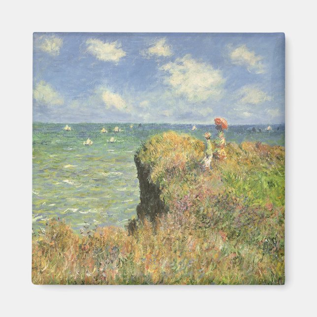 Cliff Walk at Pourville by Claude Monet Magnet (Front)