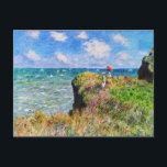 Cliff Walk at Pourville by Claude Monet Postcard<br><div class="desc">Vintage Cliff Walk at Pourville by Claude Monet Postcard. Beautiful oil on canvas painting of Pourville countryside.</div>