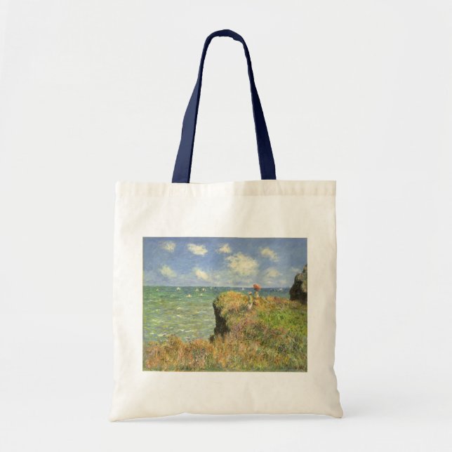Cliff Walk at Pourville by Claude Monet Tote Bag (Front)