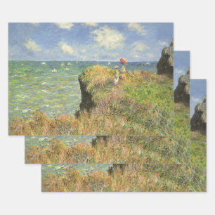 Cliff Walk at Pourville by Claude Monet Wrapping Paper Sheet