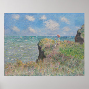 Cliff Walk at Pourville Monet Poster
