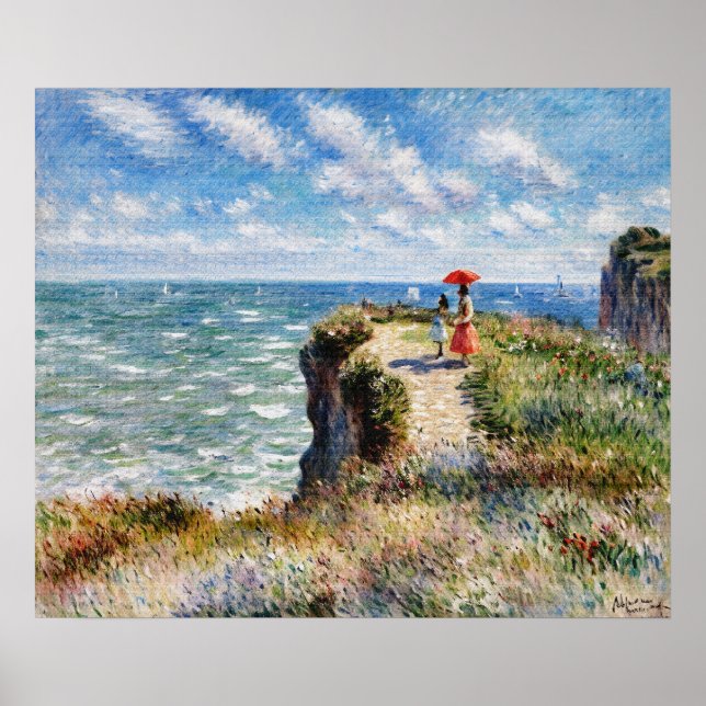 Cliff Walk at Pourville Poster (Front)