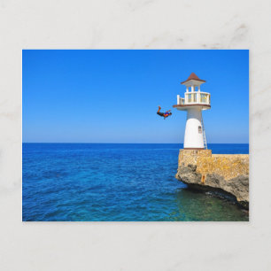 Cliffdiving in Negril, Jamaica Postcard