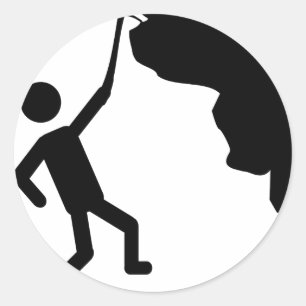 cliffhanger freeclimber climber climbing icon classic round sticker