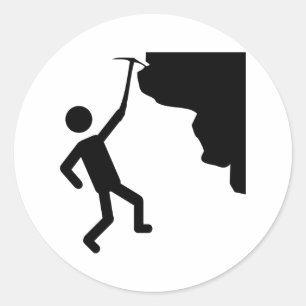 cliffhanger freeclimber climber climbing icon classic round sticker