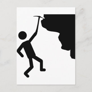 cliffhanger freeclimber climber climbing icon postcard