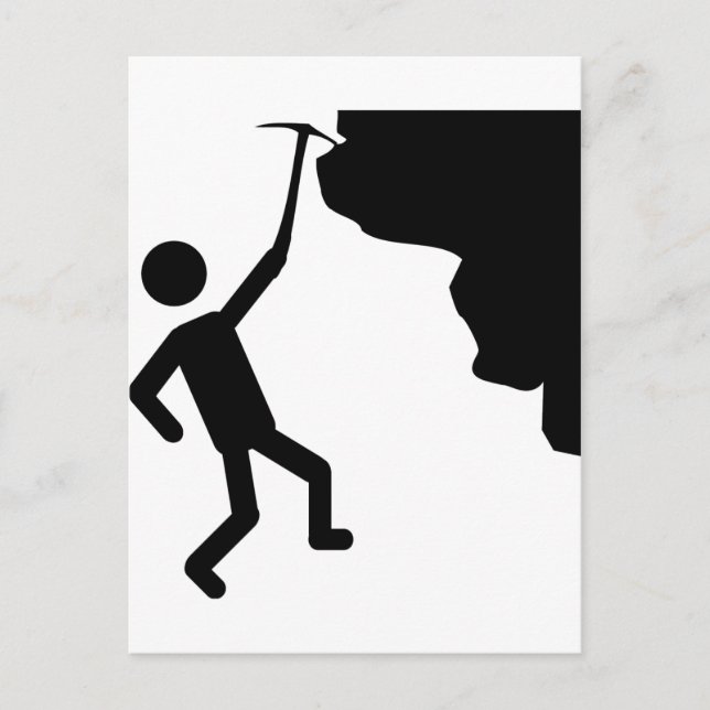 cliffhanger freeclimber climber climbing icon postcard (Front)