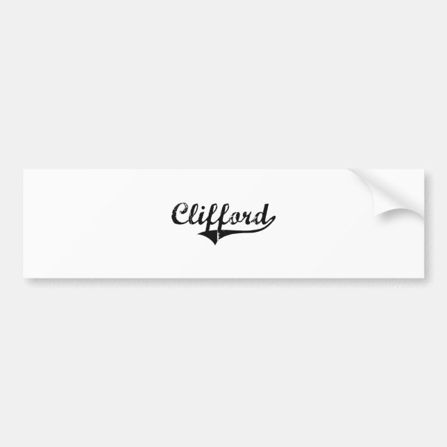 Clifford Classic Style Name Bumper Sticker (Front)