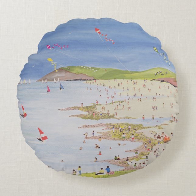 Cliffs and Bay Round Cushion (Front)