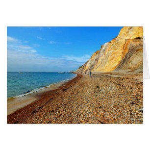 Cliffs and beach at Alum Bay card
