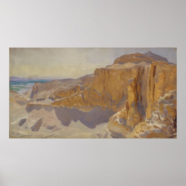 Cliffs at Deir el Bahri, Egypt Poster (Front)