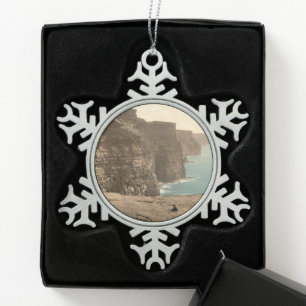 Cliffs at Moher, County Clare, Ireland Snowflake Pewter Christmas Ornament