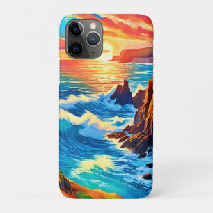 Cliffs at Sunset: Ocean's Golden Hour iPhone 11 Pro Case
