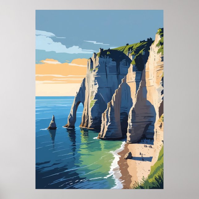Cliffs of Étretat Art Poster (Front)