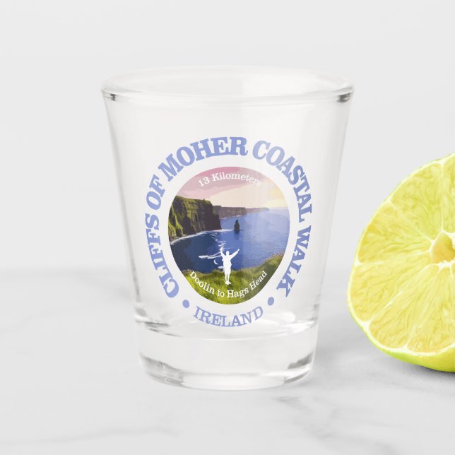 Cliffs of Moher Coastal Walk (rd) Shot Glass (Front)